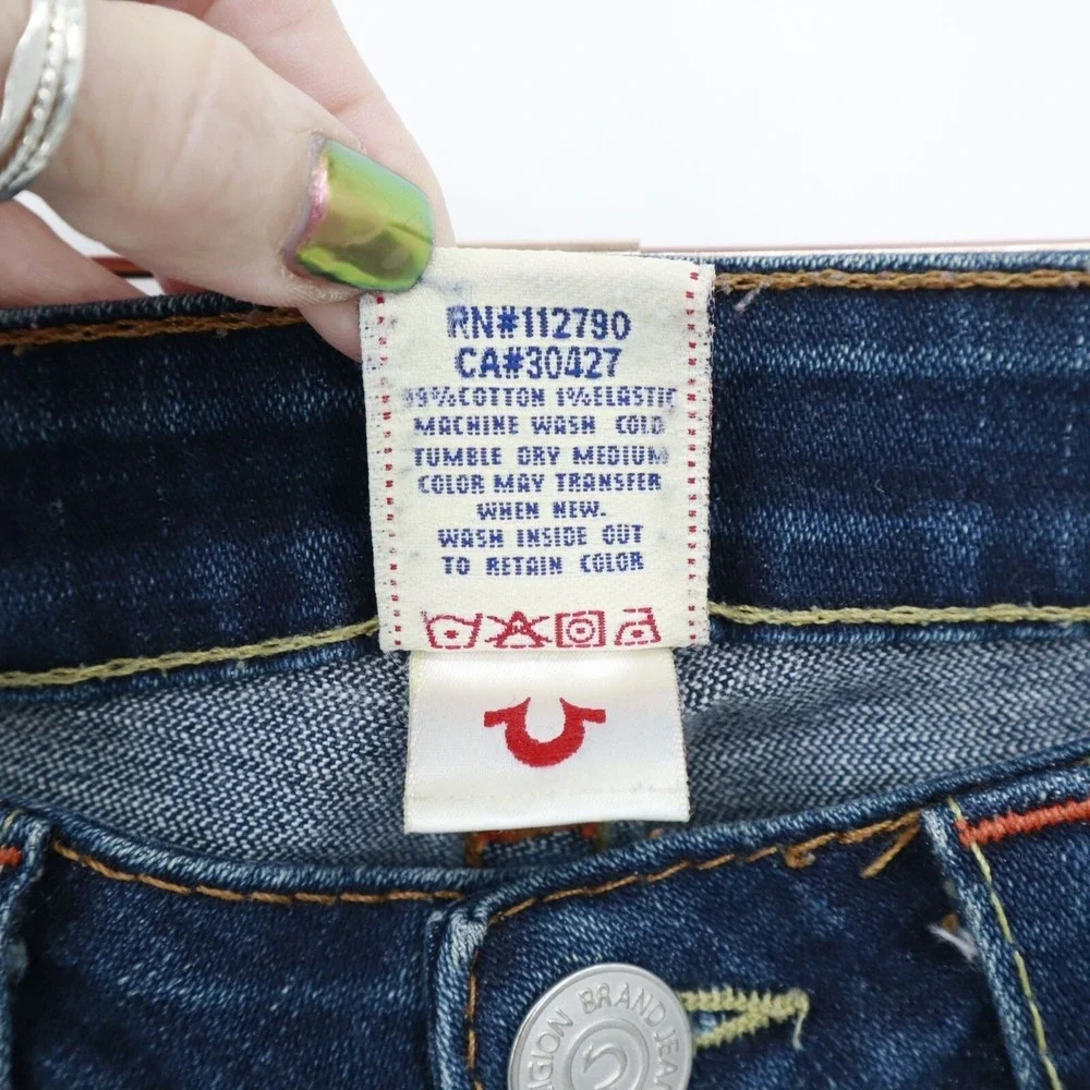 True Religion Johnny Jeans Womens 29 Blue Y2K Cowgirl‎ Western Rodeo Vintage